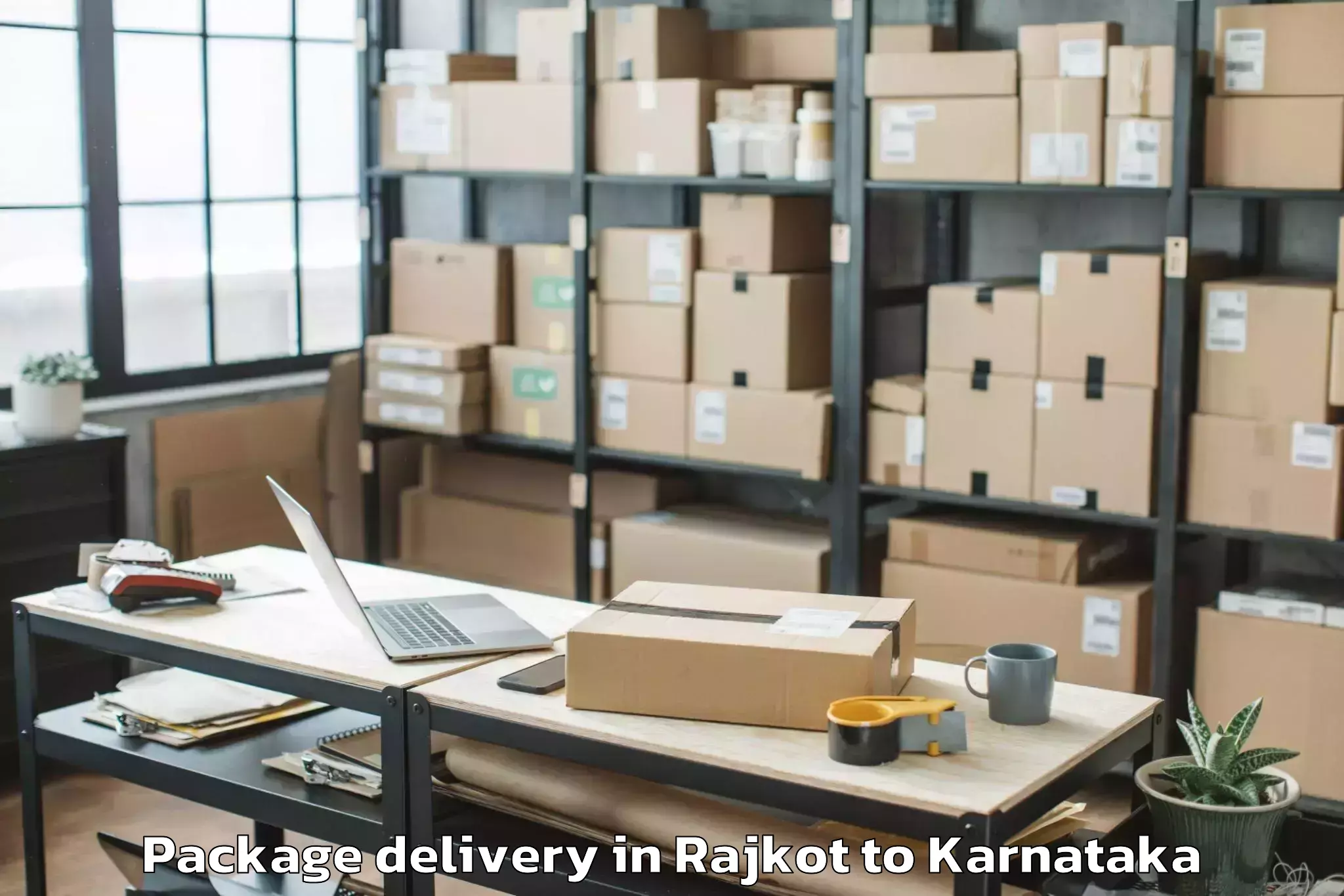 Quality Rajkot to Sharnbasva University Gulbarga Package Delivery